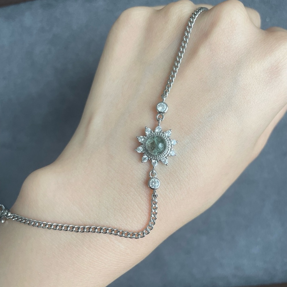 💯 Natural Green Phantom Quartz Bracelet (Adjustable lengths)
